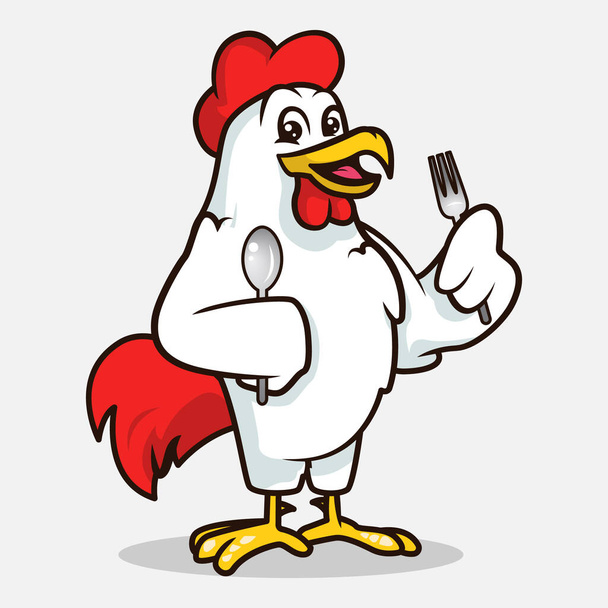Rooster mascot design illustration vector template - Vector, Image