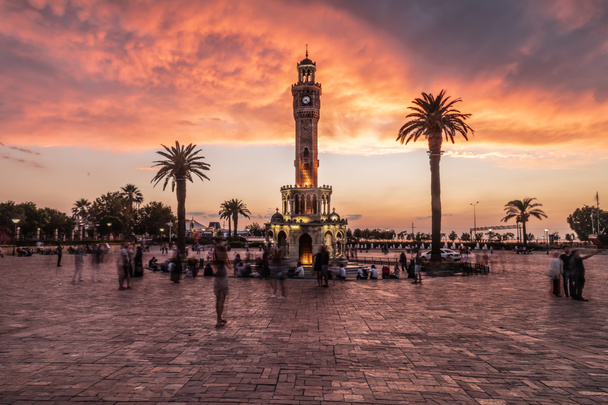 Izmir klokkentoren op Konak Square, Turkije - Foto, afbeelding