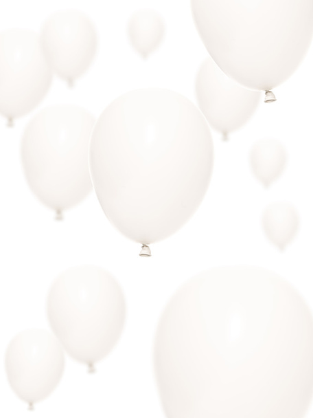 weiße Luftballons - Foto, Bild