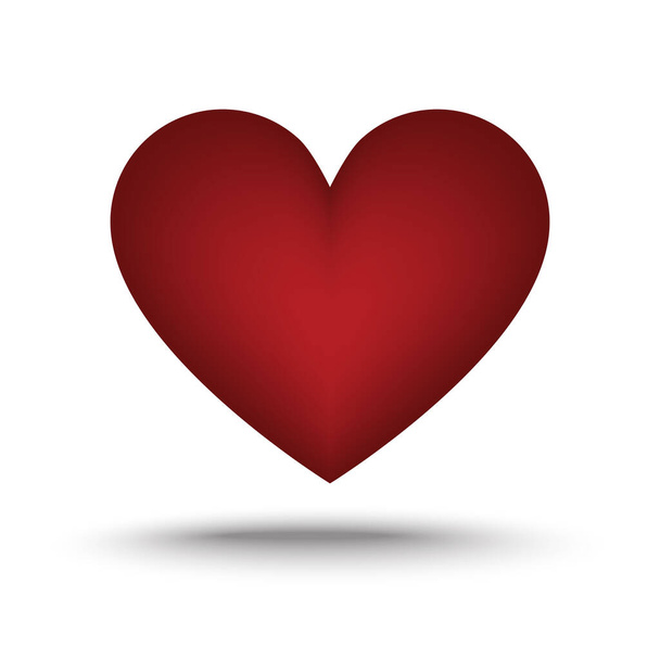  Big Red Heart for Valentine's day,flat design style,. Valentine,Happy Birthday, holidays, party concept, web button, mobile app. Logo illustration.esp10 - Вектор, зображення