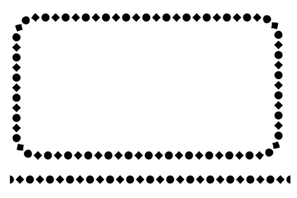 Vektori Yksinkertainen muoto suorakulmio ja linja musta kehys, eristetty valkoinen  - Vektori, kuva