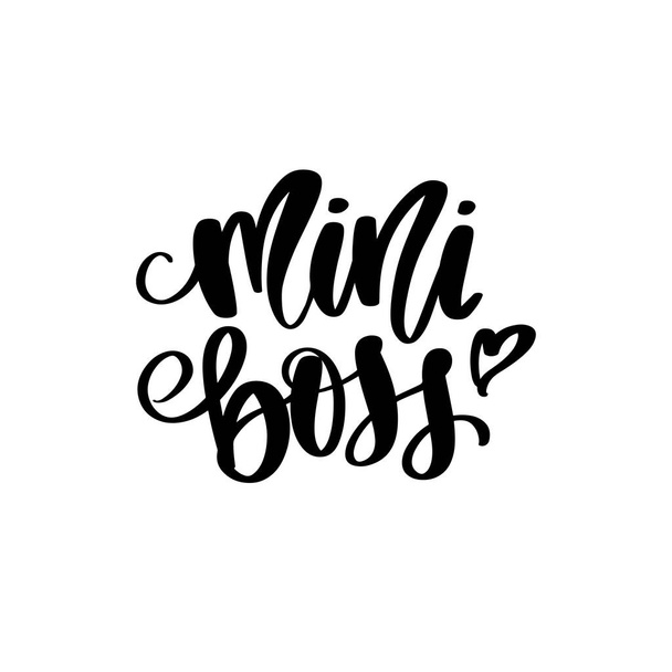 Little Boss vector golden Hand lettering quote with queen crown. Sparkle design - Διάνυσμα, εικόνα
