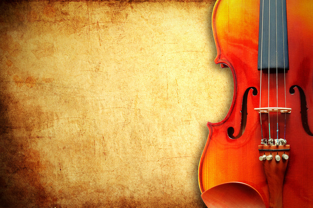 Geige auf Grunge-Papier - Foto, Bild
