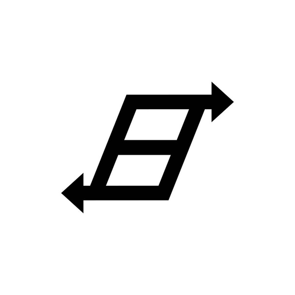 8番目の前後矢印ロゴデザインベクトル - ベクター画像