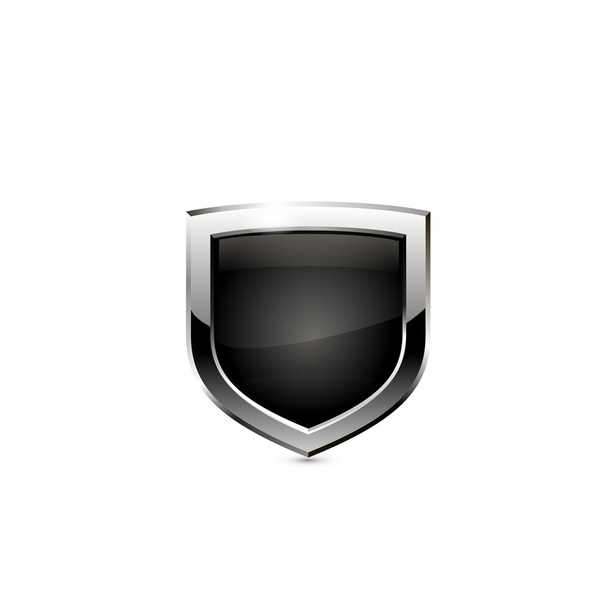 Black shield. - Vector, Image