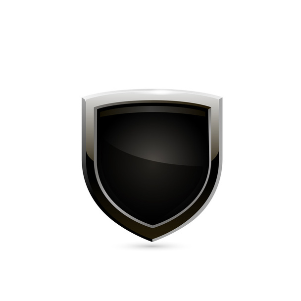 Black shield. - Vetor, Imagem
