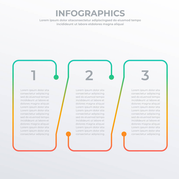 Business infographic template for web, banner and brochure : Vector Illustration - Vetor, Imagem