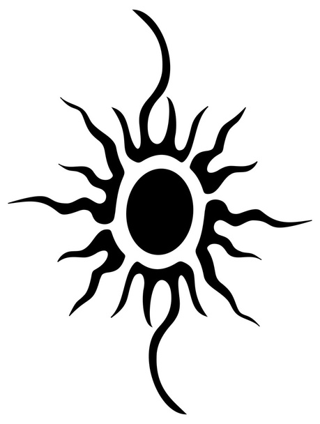 Tatuaggio di un sole tribale
 - Vettoriali, immagini