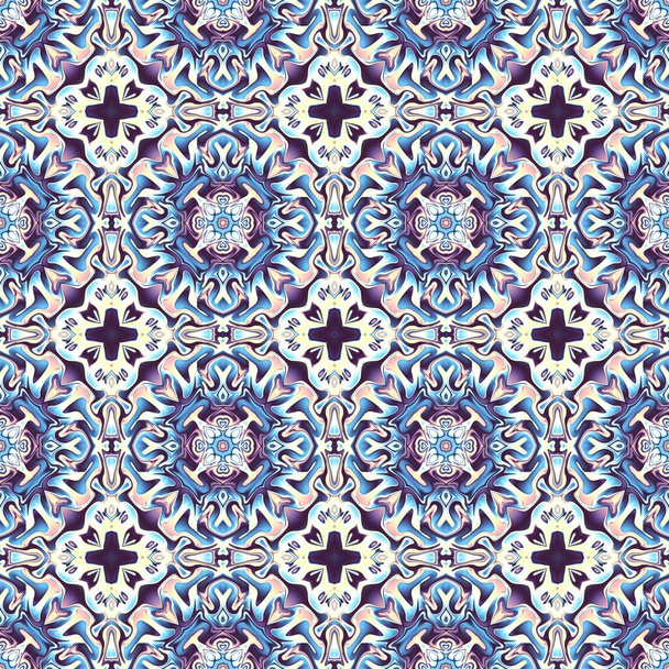 Abstract pattern. Square ornamental regular background. Seamless pattern. Vintage mosaic art pattern. - Photo, Image