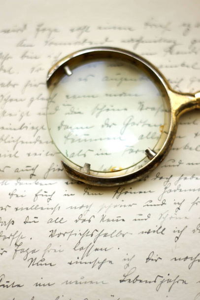 Oude brief achtergrond manuscript. - Foto, afbeelding