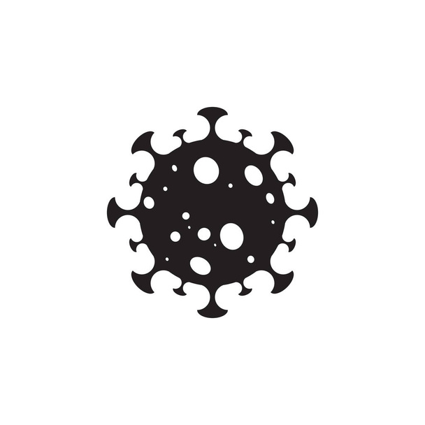 corona ícone do vírus sinal símbolo vetor plano - Vetor, Imagem