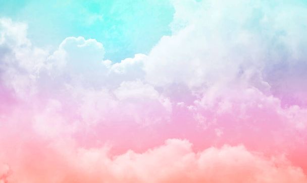 colorful clouds heaven sky .dreamy sky in fantasy scene soft clouds heaven sky - Photo, Image
