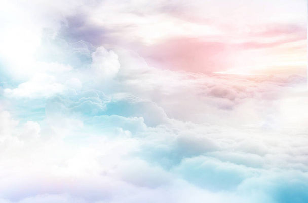 dreamy sky background colorful clouds  - Photo, Image