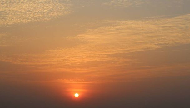 Zachód słońca Widok krajobraz Wieczorny czas - Zdjęcie, obraz