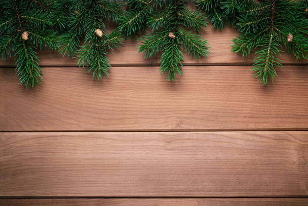 Karácsonyi dekoráció fa háttér. Másold a helyet. Téli ünnepek, Szilveszter. - Fotó, kép