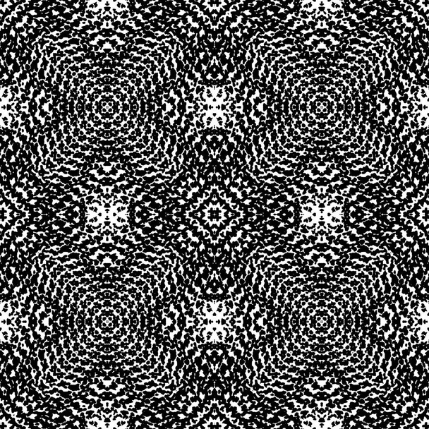 Abstracte naadloze patroon. Zwart-witte achtergrond gemaakt met ink.Vector illustratie.Monochroom moderne achtergrond. - Vector, afbeelding
