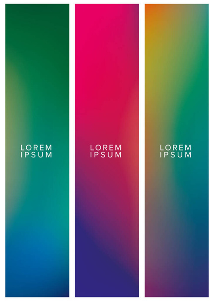Quadros de fundo gradiente colorido com lugar para design de vetor de texto
 - Vetor, Imagem