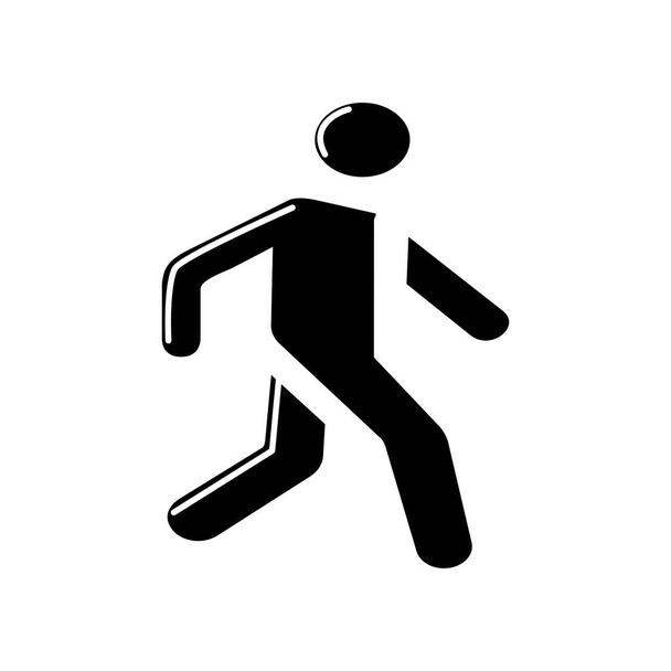 Walking man icon.flat διάνυσμα εικονίδιο για εφαρμογές και ιστοσελίδες σε διαφανές λευκό φόντο eps - Διάνυσμα, εικόνα