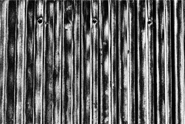Oluklu metal levha çit görevi görüyor, dikey çizgilere yatay görünüm - Fotoğraf, Görsel