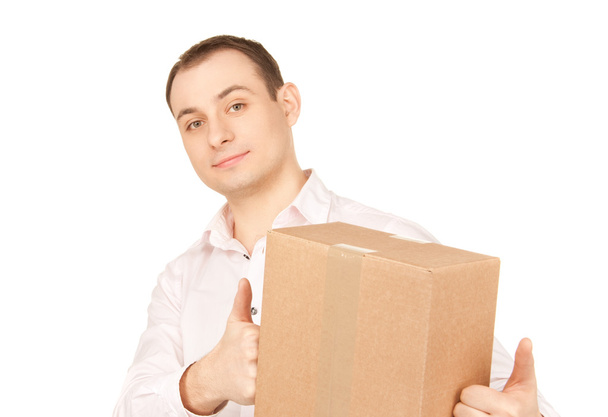 Businessman with parcel - Foto, Imagem