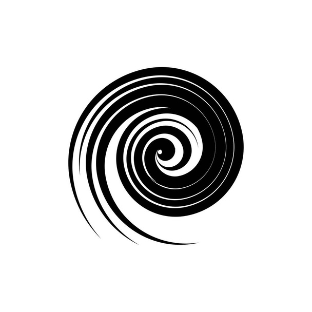 Symbole du logo de la tornade bleue circulaire isolé, Symbole abstrait du logo de l'ouragan, illustration vectorielle du typhon - Vecteur, image