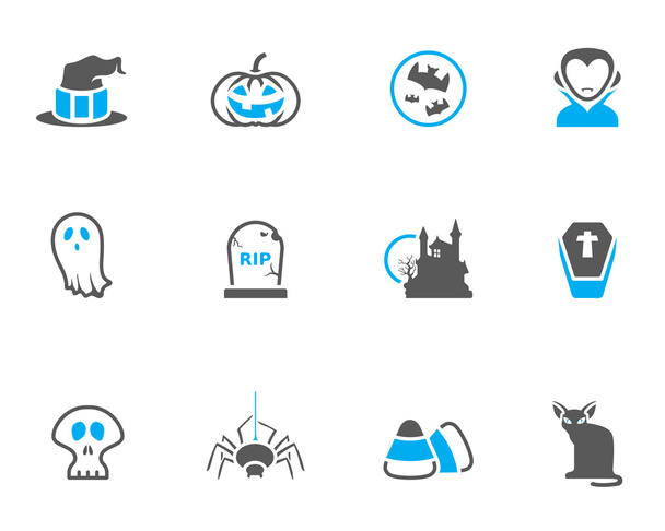 Halloween icon series in duo tone colors - Vector, Image