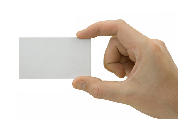 Blank card in hand - Φωτογραφία, εικόνα