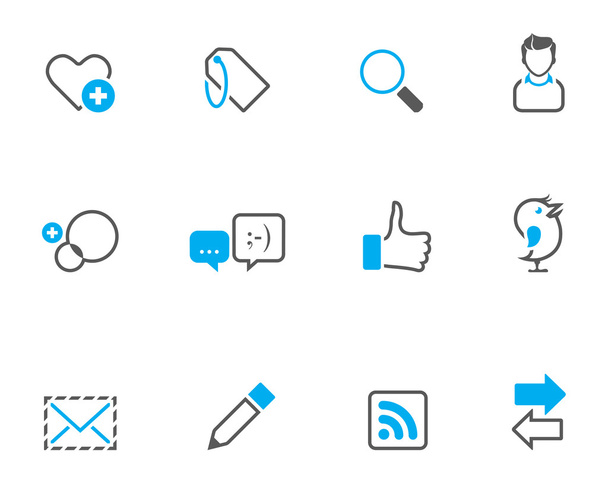 Set di icone di social network. - Vettoriali, immagini