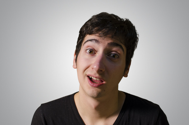 Portrait of Young Surprised Man - Photo, Image