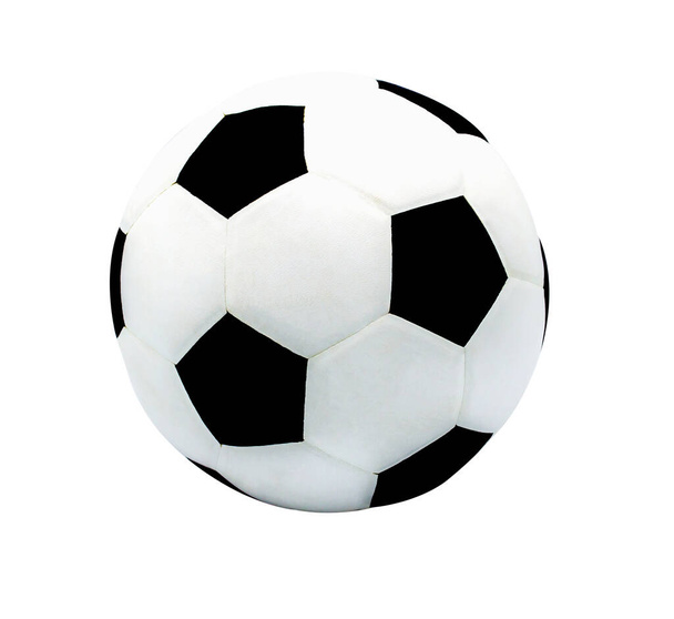 pelota de fútbol aislado en blanco con camino de recorte - Foto, Imagen