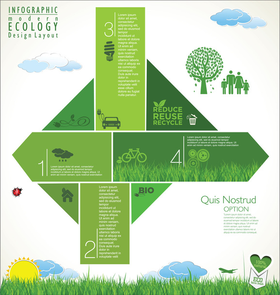 Modern ecology Design Layout - Vector, Imagen