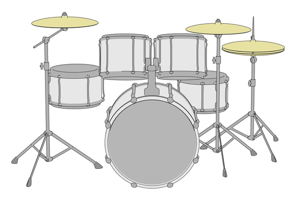 Dibujos animados ilustración de tambor conjunto
 - Foto, imagen