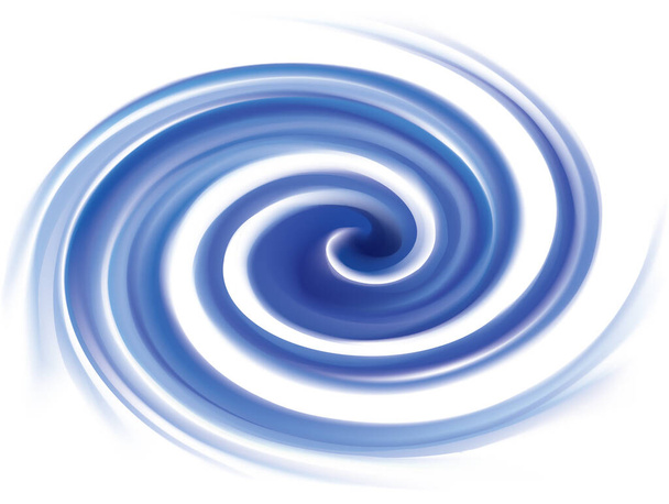 Vector wonderful futuristic soft curvy ultramarine rippled fond with space for text. Beautiful volute surface vivid deep cobalt iris color - Vector, Image