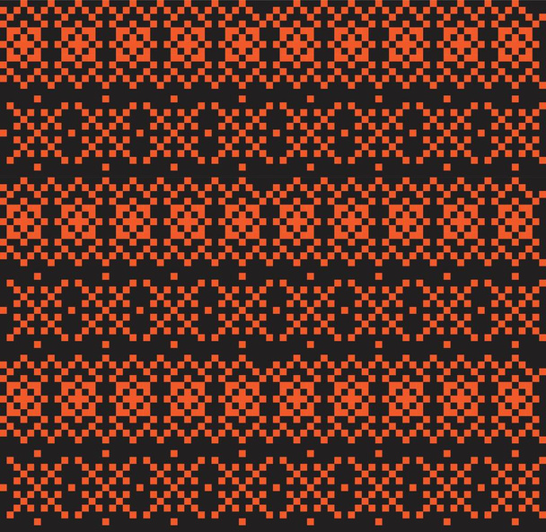 Orange Christmas fair isle pattern background for fashion textiles, knitwear and graphics - Vector, Image
