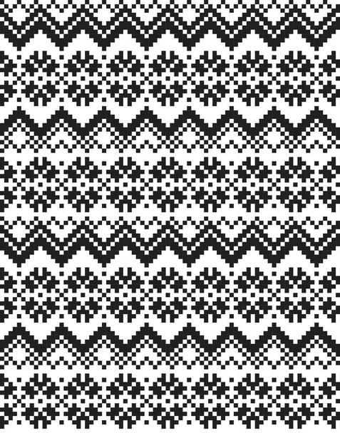 White Christmas fair isle pattern background for fashion textiles, knitwear and graphics - Vector, Image