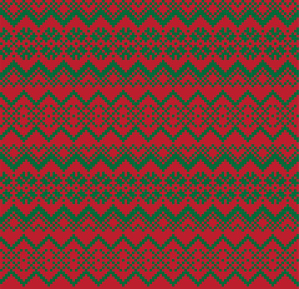 Boże Narodzenie sprawiedliwy wzór wysp tło dla tekstyliów mody, dzianin i grafiki - Wektor, obraz