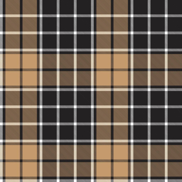 Bruine taupe Plaid, tartan naadloos patroon geschikt voor mode textiel en graphics - Vector, afbeelding