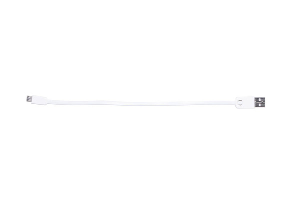 Cabeza de cable de micrófono USB y USB contra un fondo blanco
 - Foto, imagen