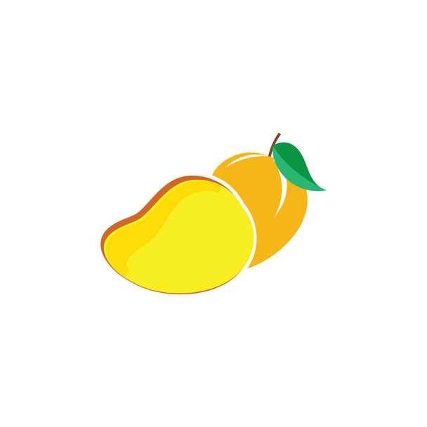 Mango düz stil. Mango vektör logosu. Mango simgesi - Vektör, Görsel