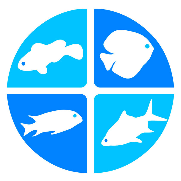 peixe e aquário gráfico em qualidade vetorial
 - Vetor, Imagem