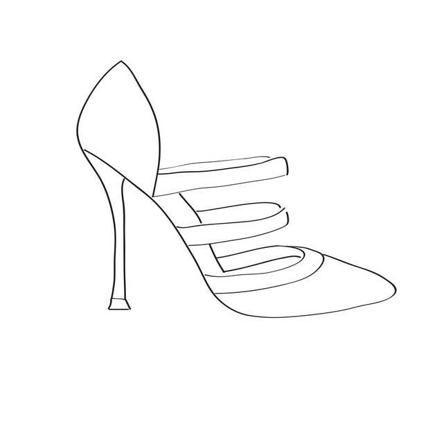 Zapatos en un tacón alto
 - Vector, imagen
