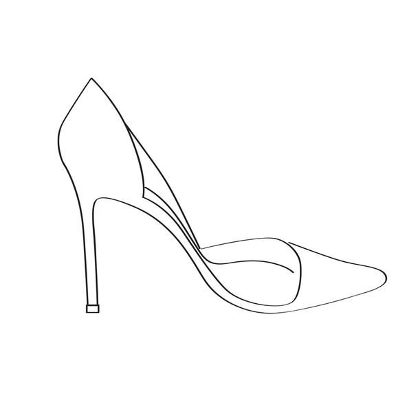 Обувь на высоком каблуке
 - Вектор,изображение