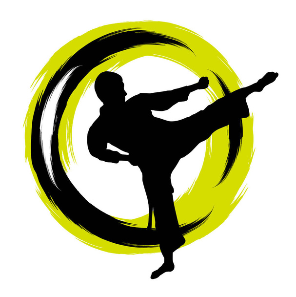karate fighter grafiikka vektorin laadussa - Vektori, kuva