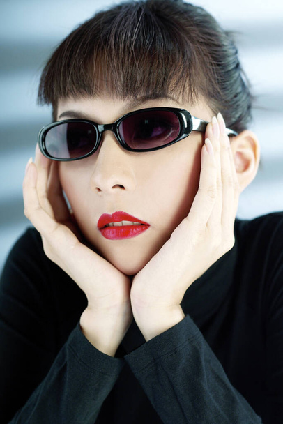 Woman with sunglasses fashion - Foto, Imagem