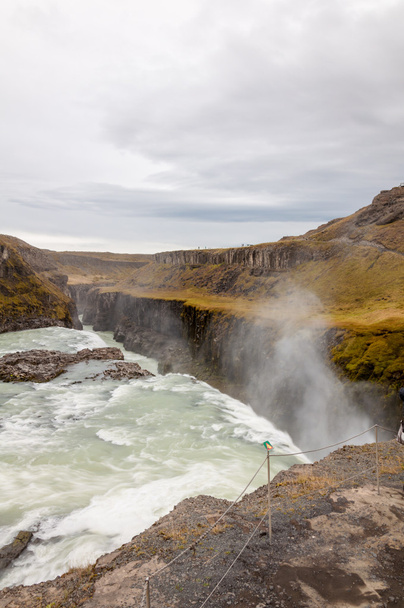 vodopád Gullfoss na hvita river - Island - Fotografie, Obrázek