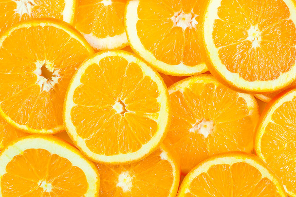 orange fruit slices background - Foto, imagen