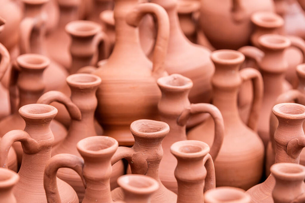 beautiful ceramic jugs, Cappadocia, Turkey - Фото, изображение