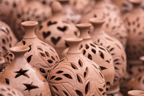 beautiful ceramic jugs, Cappadocia, Turkey - Photo, image