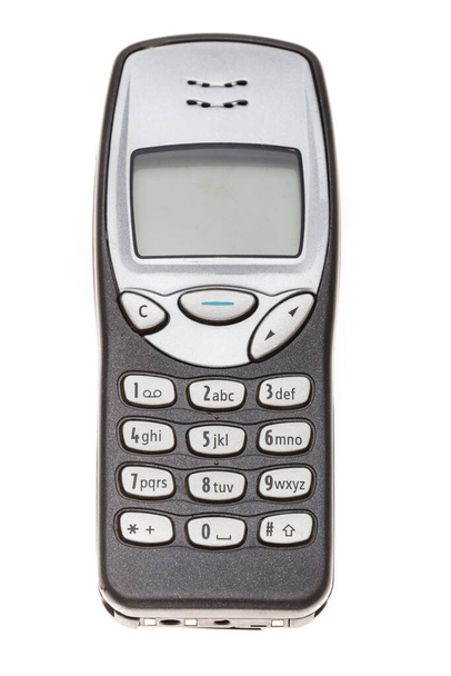 old mobile telephone on white background - Valokuva, kuva