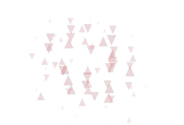 Světle červené vektorové uspořádání s přímkami, trojúhelníky. Dekorativní design v abstraktním stylu s trojúhelníky. Moderní šablona pro stránku přistání. - Vektor, obrázek